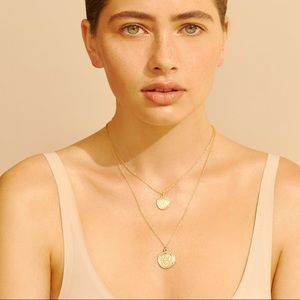 Amber Sceats Double Coin necklace